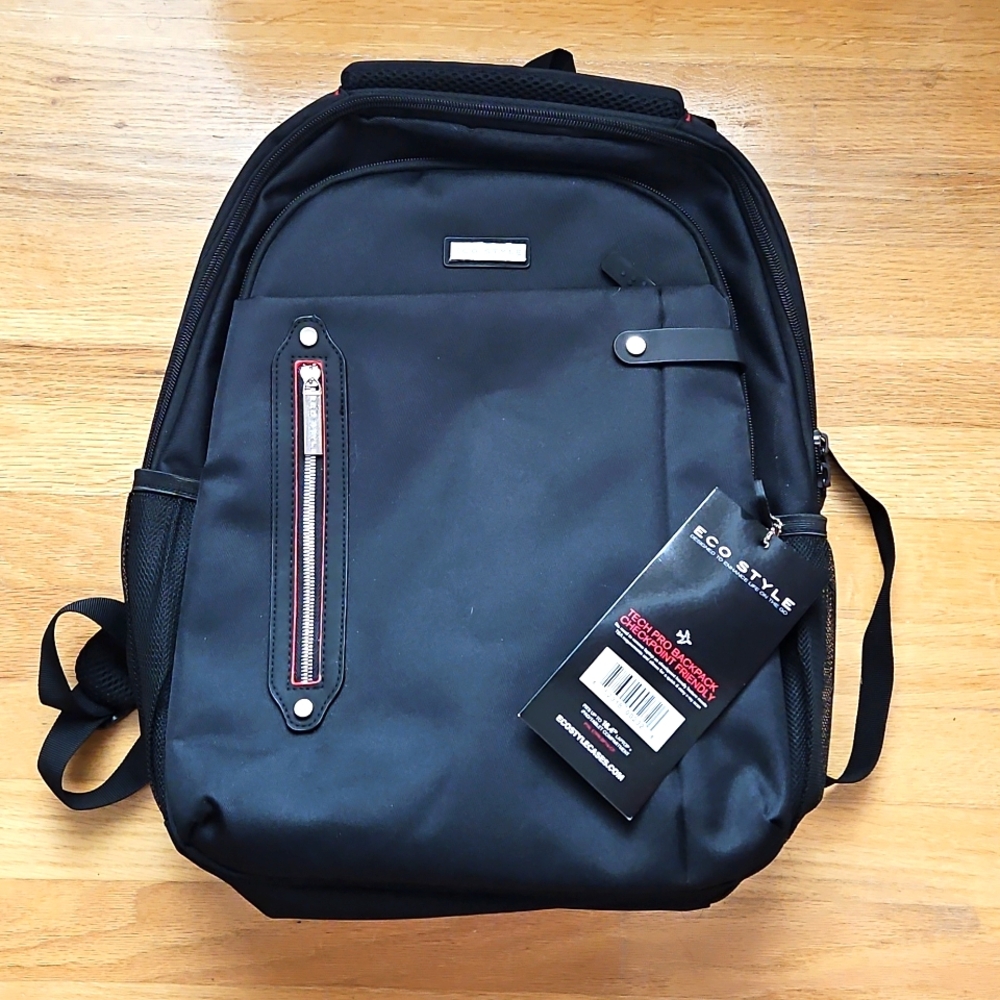 Eco Style Tech Pro Backpack Black NWT